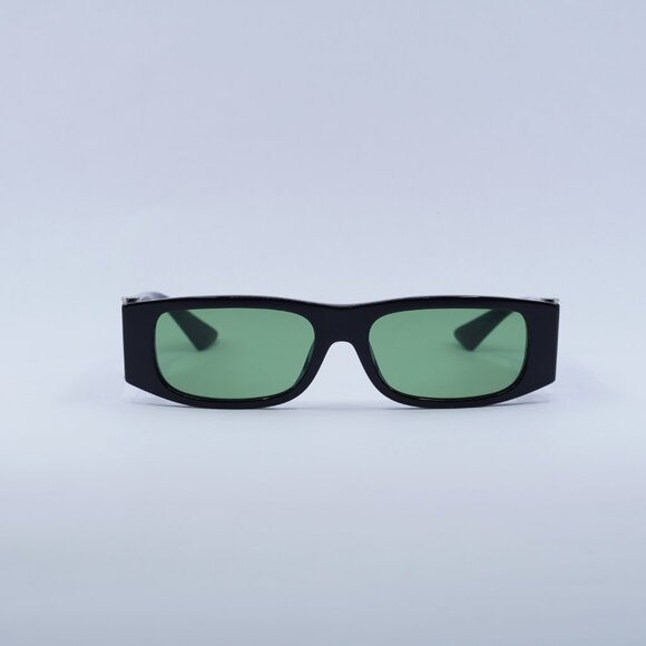 Versace VE4476U GB1/2 Sunglasses Black Rectangle Frame, Green Lenses main image 7